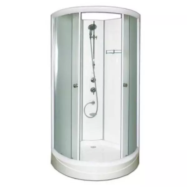 Душевая кабина «Radomir» Паола 1 93/93 низкий поддон прозрачная/белая без крыши