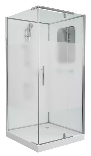Душевая кабина «Grossman» GR171QR 90/90 низкий поддон прозрачная-матовая/белая без крыши правая